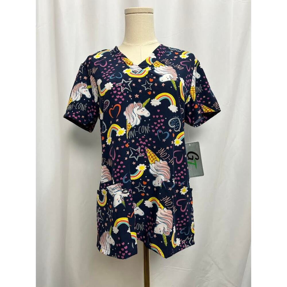 NWT!‎ GT Performance Medical Scrubs Unicorn Print size-MEDIUM